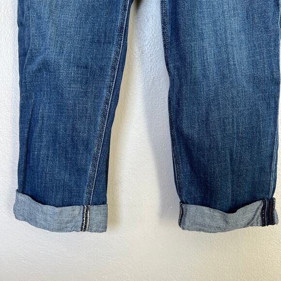 Tommy Hilfiger Jeans Overalls Women's Bibs Carpenter Denim Y2K Logo Strap Size 6 - Picture 6 of 16